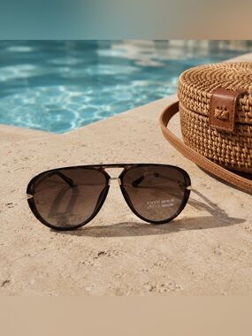 FRYE & Co. Brown Aviator Sunglasses